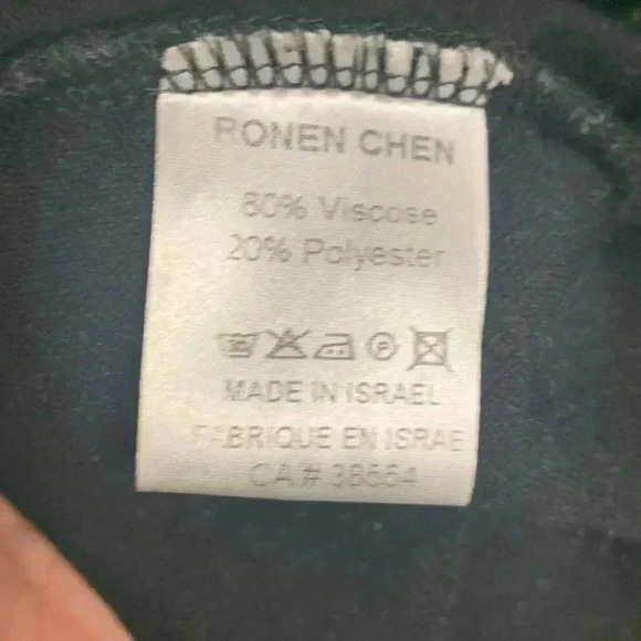 Ronen  Chen Black w Gray Soft Sweater Size 6 - Picture 6 of 8